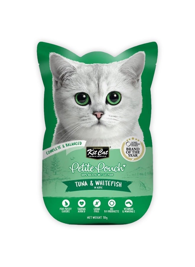 كيت كات طعام القطط الرطب بالتونة والسمك الأبيض - 70 غرام (عبوة من 24 كيسًا) - Image 2